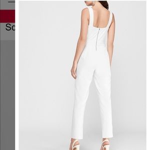 Express off white square neck jumpsuit